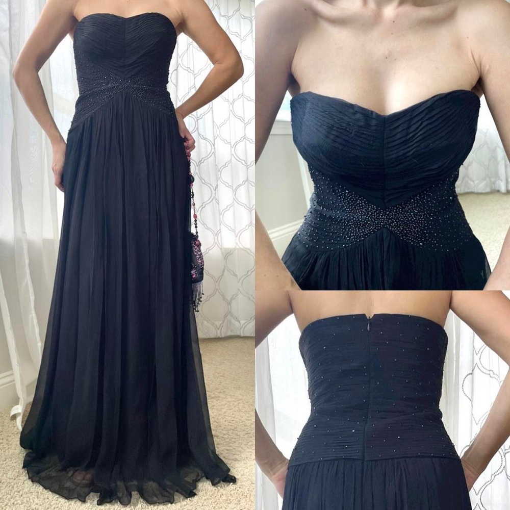 NWT BCBGMAXAZRIA silk chiffon gown
